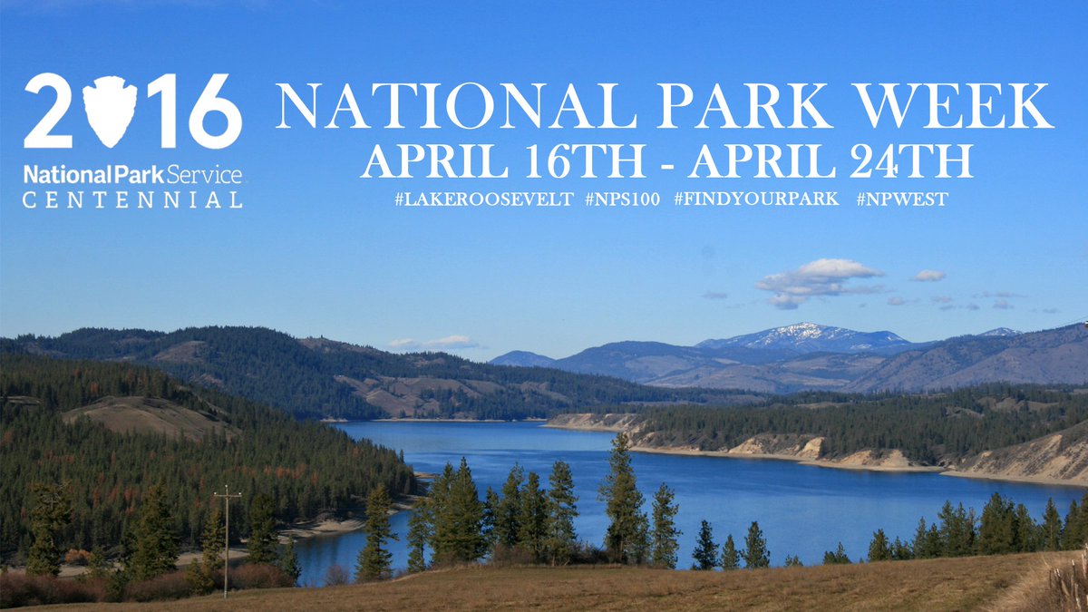 LkRooseveltNPS's tweet photo. National Park Week is coming up! Stay tuned for events and updates! #LakeRoosevelt #NPS100 #FindYourPark #NPWest https://t.co/I9cTf7Hzos