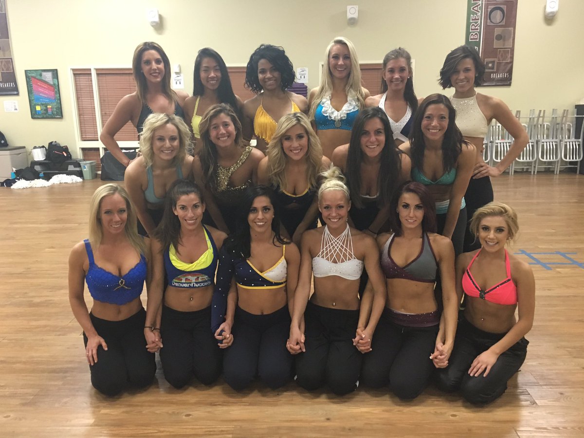 DND_Niki's tweet photo. With only two games left, we celebrated our last practice by sporting our audition tops. 💛💙 #TotallyDND #FBF https://t.co/8kJiLaW0qv