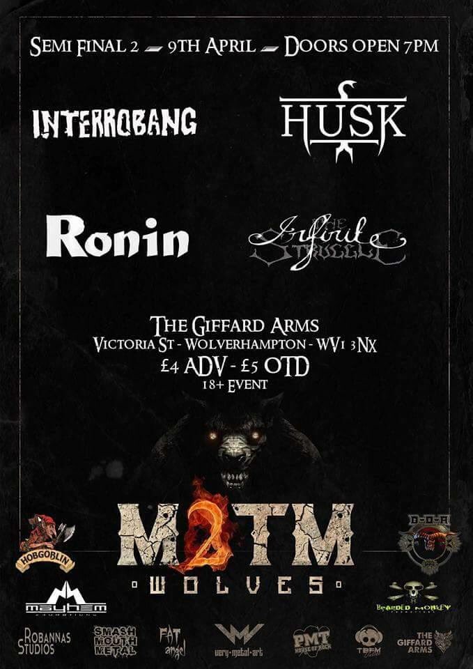 DC_SOUNDATTACK's tweet photo. Tomorrow #m2tmwolves Semi Final 2 @uk_interrobang @HUSKUKMETAL @RoninMusicUk @InfStruggle @BLOODSTOCKFEST 7PM 09/04 https://t.co/xniVqEIx31