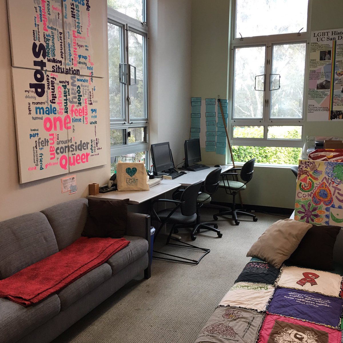 UCSDLGBTRC's tweet photo. Feel free to take a nap, meditate, or study in our quiet and oh so cozy Heritage Room. #UCSDunity16 #UCSDLGBTRC https://t.co/ewuILvh7ys