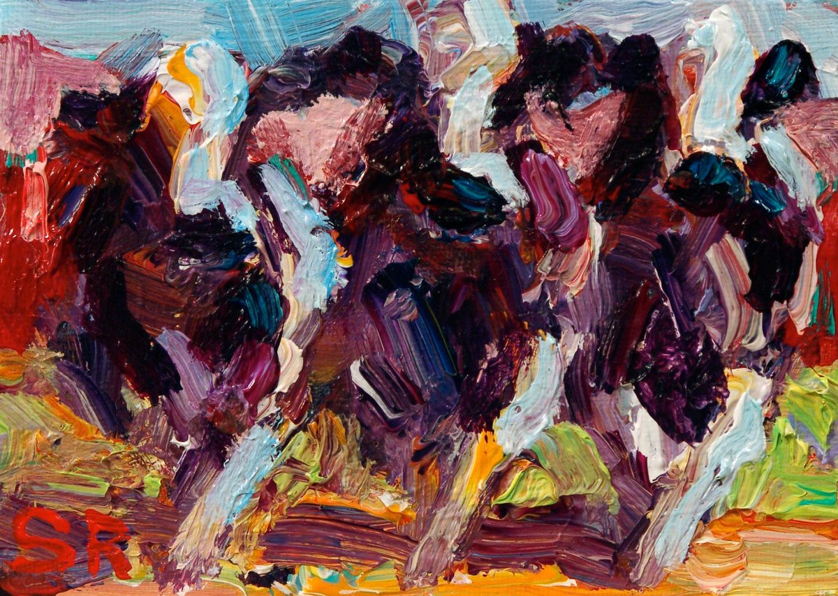 VermontPainter's tweet photo. Painting of Cows Red Barn Original Art Spring Farm Fields Abstract… https://t.co/HmIR84L0yh #SamRaines #ColorfulCows https://t.co/u3Tm7jLZnJ