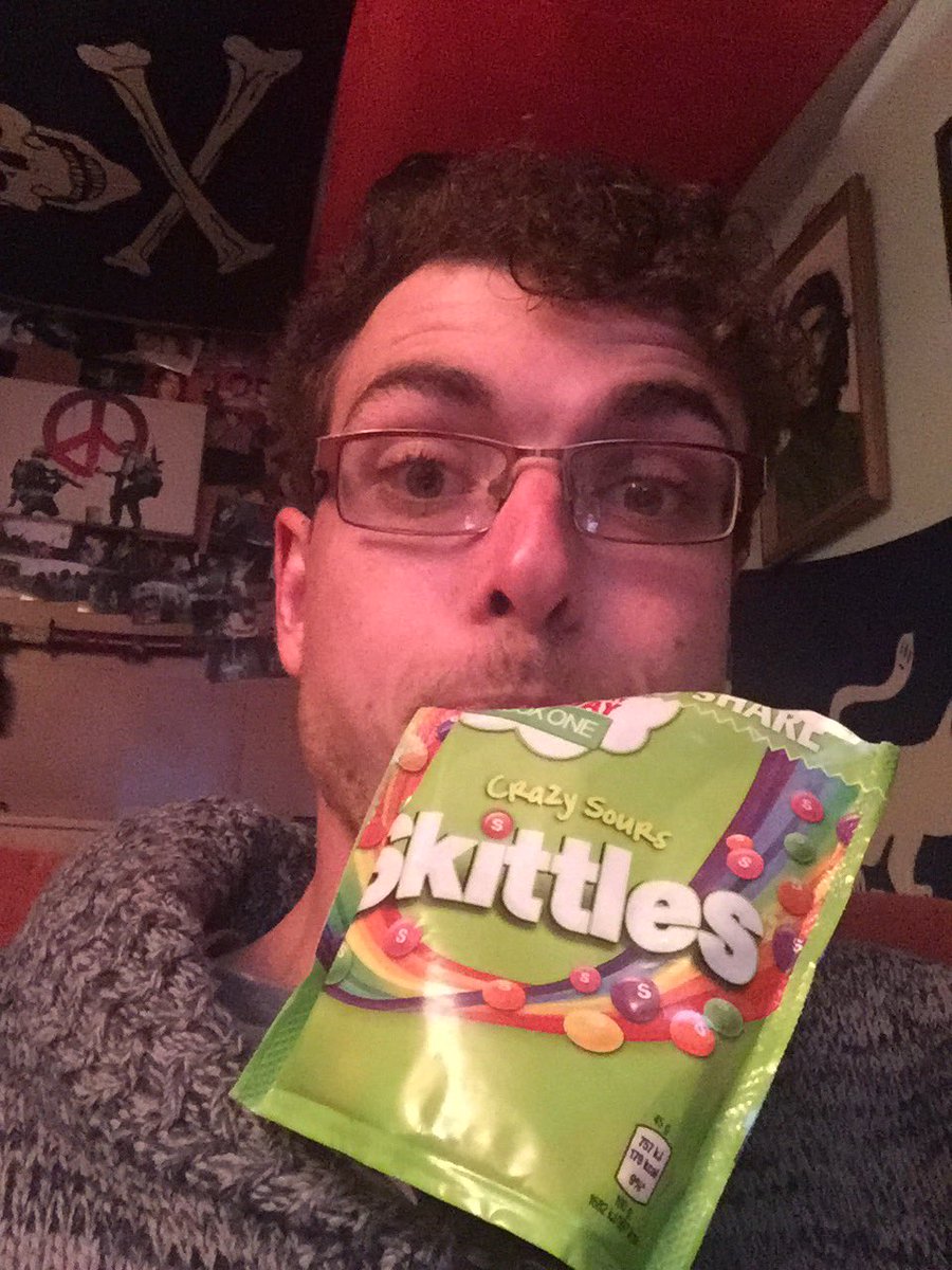 Limmy8's tweet photo. @JoeOnVine  sour skittles what you gunna do about it https://t.co/76Sjkg3oap