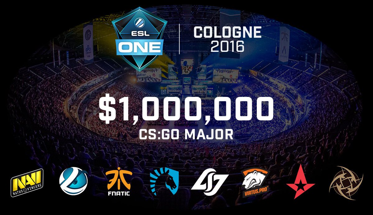 #ESLOne Cologne 2016 is now officially a Valve Major! esl-one.com/csgo/cologne-2…
