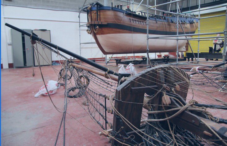 ClevelandCentre's tweet photo. The #HMSEndeavour replica is back in Cleveland Centre after being pieced back together
#captaincook #Australia https://t.co/HPjstOHKN4