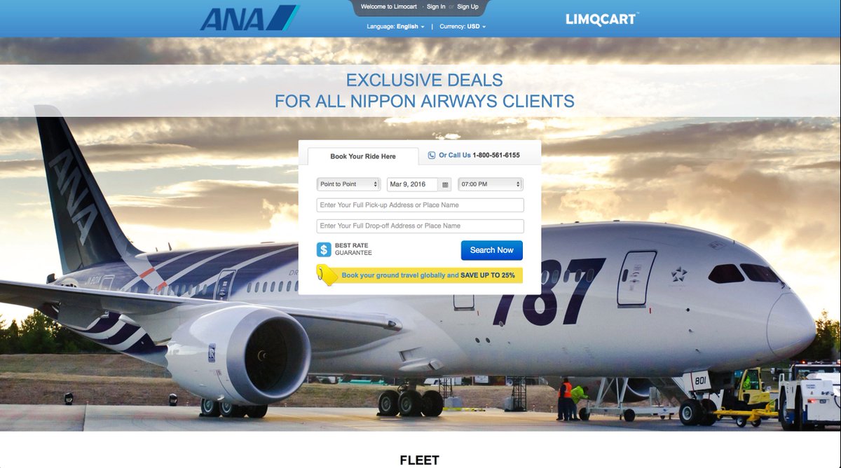 LIMOCART PARTNERS WITH ANA - OFFERS A LUXURIOUS TRANPORTATION OPTION WHILE COLLECTING MILES. limocart.com/pages/limocart…