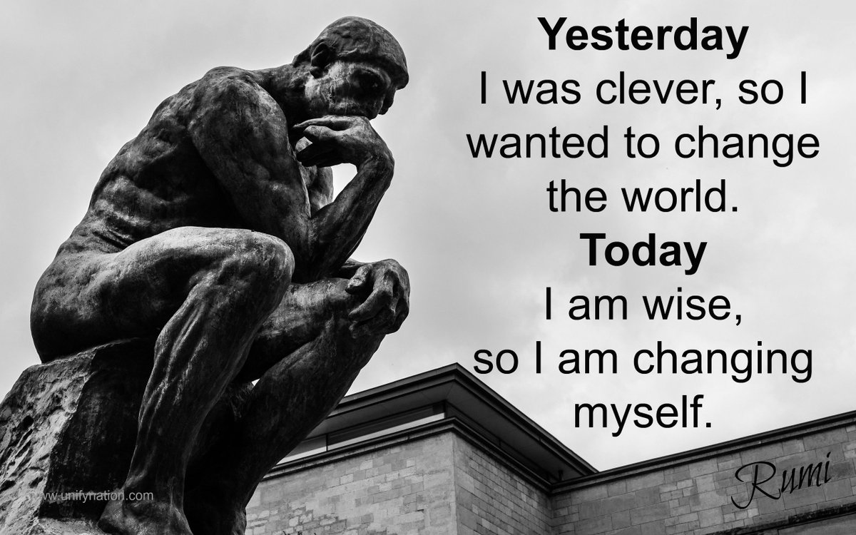 Unify_Nation's tweet image. Everyone thinks of changing the world, but no one thinks of changing himself. #Tolstoy #Rumi