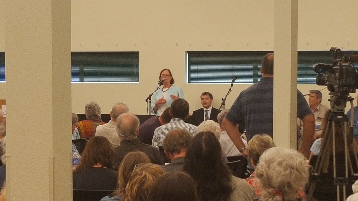 Speaking at the City Club candidate forum to an audience of around 200 engaged voters
