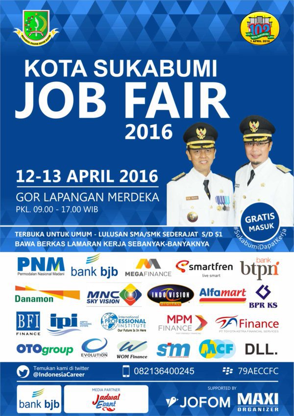 Kota Sukabumi Job Fair 2016 jadwalevent.web.id/?p=30171