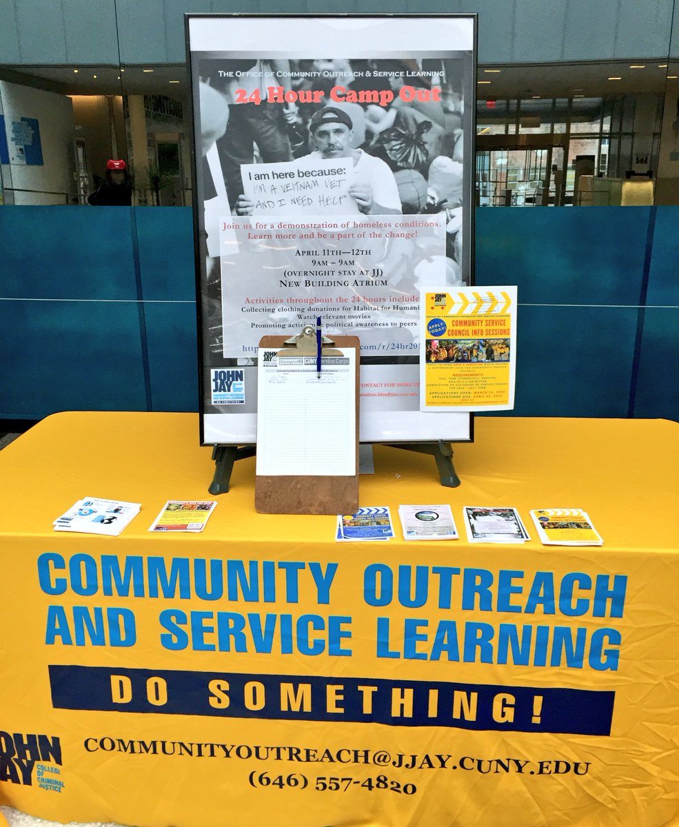 dnj1999's tweet photo. Want to sleep under the stars in the Kroll atrium? Here's your chance &amp; raise awareness for homelessness #myJohnJay https://t.co/QMr8yNg6GD