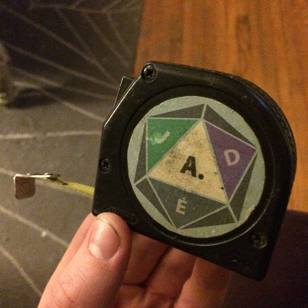 TheNaturalPop's tweet photo. Throwback to @JadeGamingNews first "official" table top gaming measuring tape, old logo included! https://t.co/fhklhUoD38