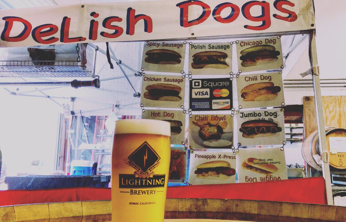The weekend is here. DeLish Dogs are here 2-7:30. Come down for a pint and a hot dog.