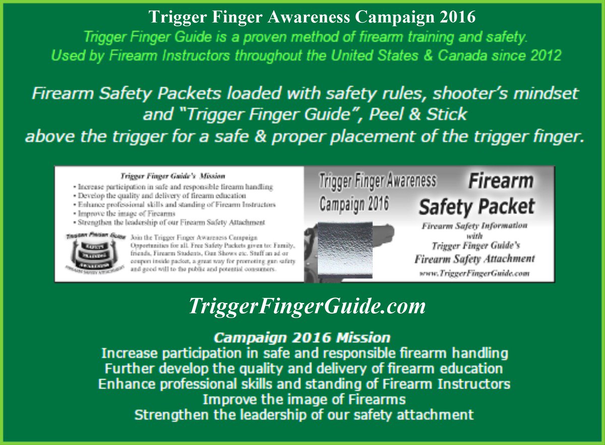 FingerGuide's tweet photo. Join the campaign today give firearm safety packets to your family &amp; friends upgrade now https://t.co/nUHugZl4ig https://t.co/Bbj5aEkvu6