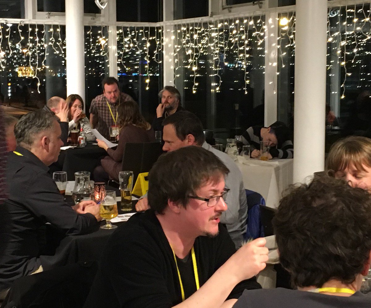 CraftofComedy's tweet photo. Very tense atmos here tonight for the comedy quiz! Everyone very competitive :) #cofc16 https://t.co/8ol9SChDyx