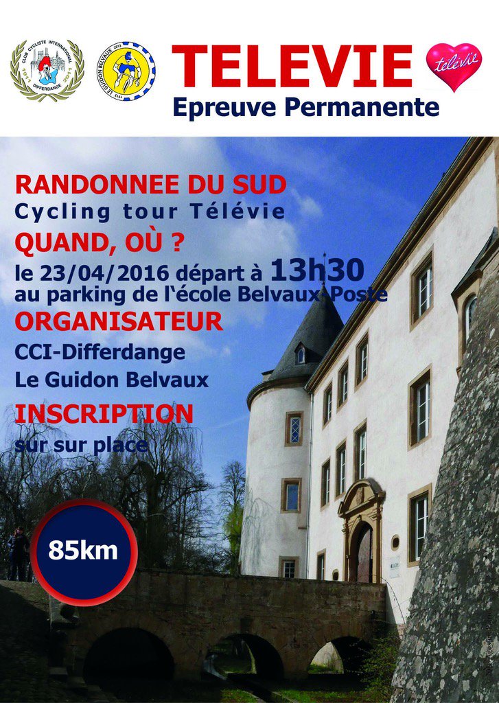 CCI_Differdange's tweet photo. TELEVIE AVRIL 2016,23 à Belvaux #cycling https://t.co/Pgy4CqcoIY