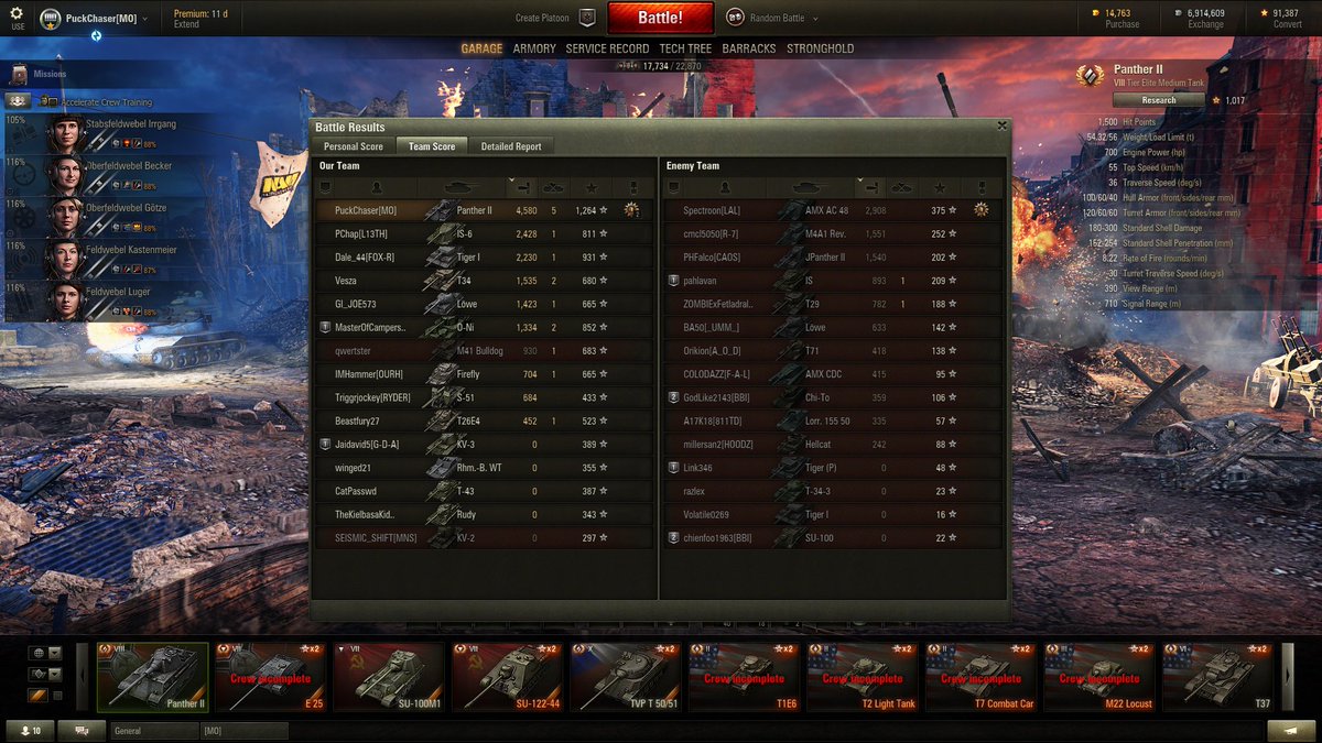 PuckChaserWoT's tweet photo. Last game in Panther 2, now for the @worldoftanks 5th Anniversary sales so I can buy the E50 https://t.co/QNgaU93mNU https://t.co/ERpp0TFMdv
