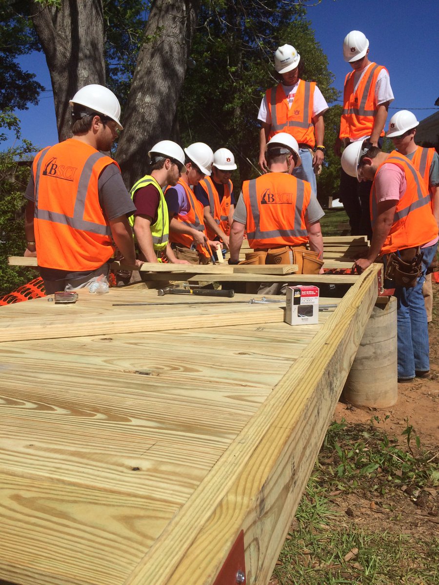 Service learning is ongoing for spring '16.  Here's a small pedestrian bridge for ARM &amp; Red Cross. #engagedlearning