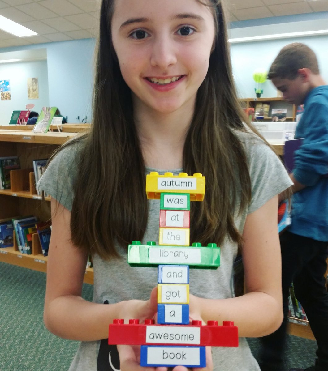 SPESlibraries's tweet photo. LEGO Poetry was a big hit this week! #nationalpoetrymonth #legopoetry #schoollibrary #create @LexingtonFour https://t.co/uPjGIBUzam