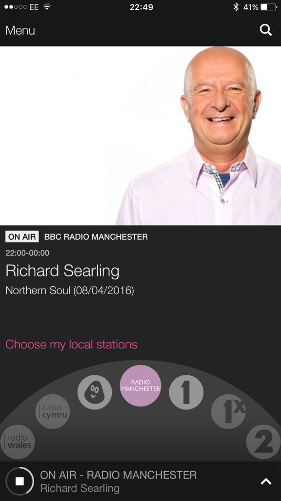 PaisleyExpress's tweet photo. Listening to our main man @RichardSearling on @bbcradiomanc spinning the very best of #northernsoul #PaisleyExpress https://t.co/PzuiK1t682