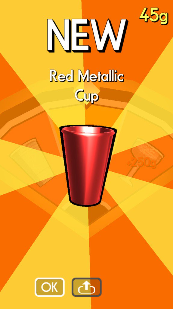 Jarm__'s tweet photo. I unlocked Red Metallic Cup in #FlippyCups! #iOS #gaming  https://t.co/99uDIsAM3t https://t.co/99vEY316AN