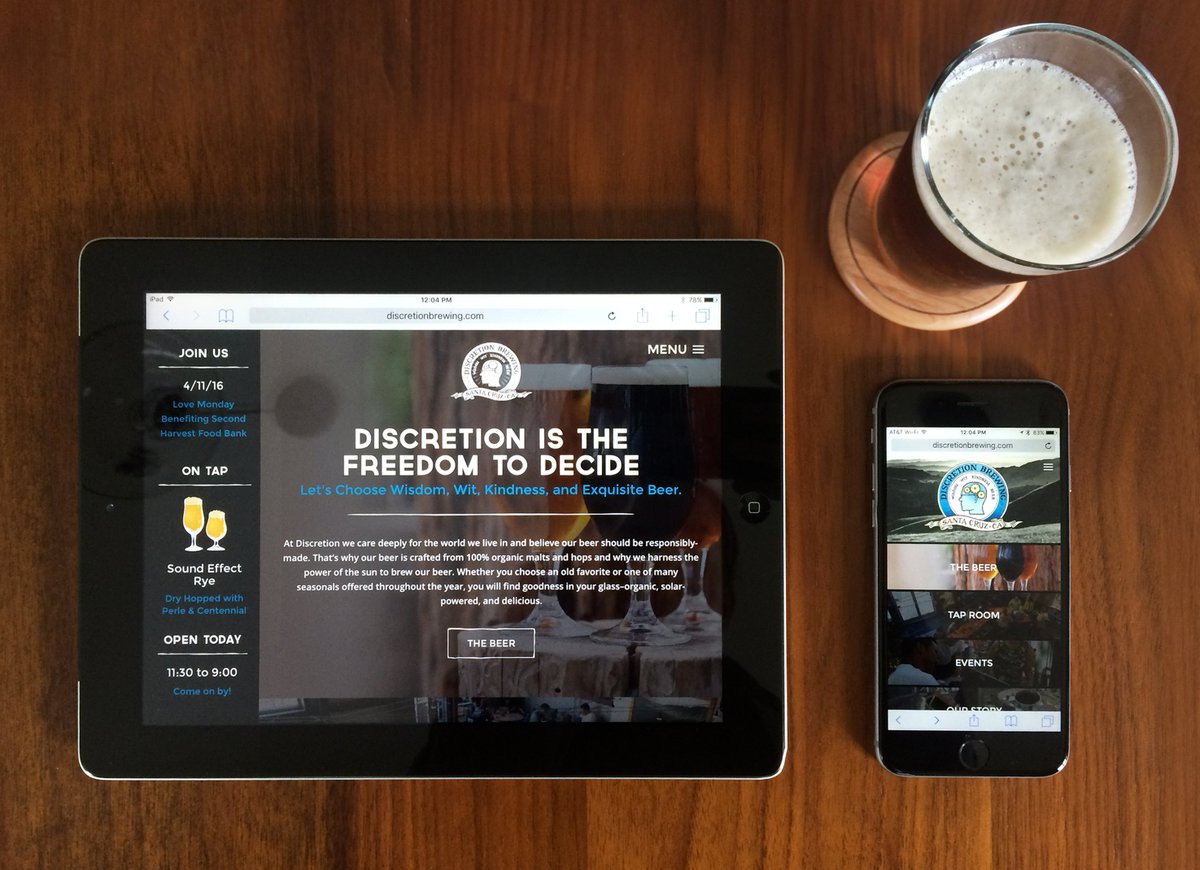 sleeplessdesign's tweet photo. Launched a new site for @discretionbrewing...and don't worry, we are celebrating! #discretionbrewing #havediscretion https://t.co/7DB9g9Fi6s
