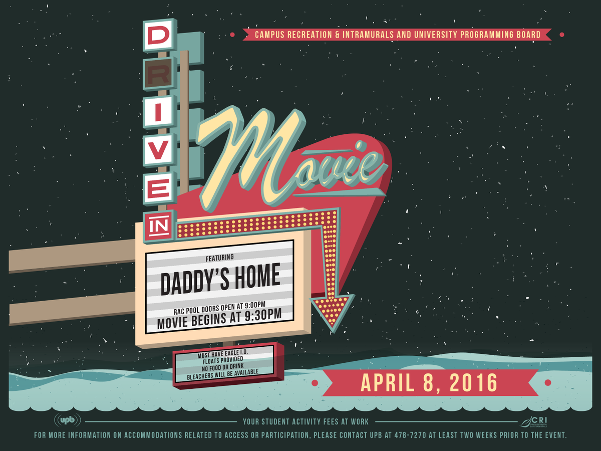 GSupb's tweet photo. Tonight !!!!!! We will be showing Daddys Home in the Rac pool,Doors open at 9 -the film starts at 9:30! #gsupb https://t.co/LTYbp83qv7