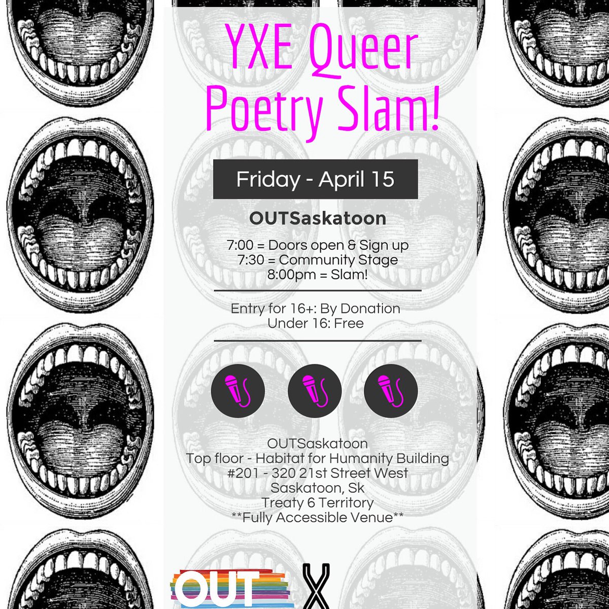 WriteOut Loud (@writeoutloud1) on Twitter photo On April 15 check out the all-ages Queer Slam hosted by <a href="/OUTSaskatoon/">OUTSaskatoon</a> and <a href="/TiPSaskatoon/">Tonight It's Poetry</a>! #yxe #poetry #wordlove On April 15 check out the all-ages Queer Slam hosted by <a href="/OUTSaskatoon/">OUTSaskatoon</a> and <a href="/TiPSaskatoon/">Tonight It's Poetry</a>! #yxe #poetry #wordlove