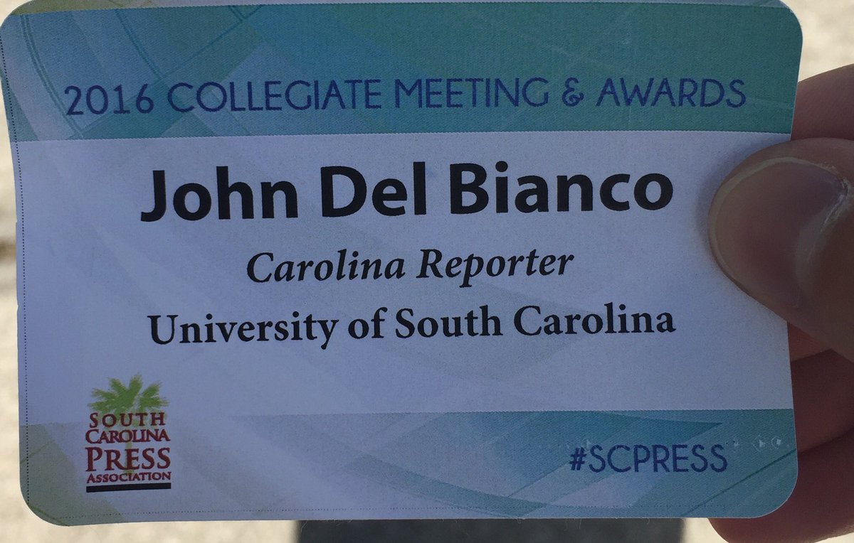 John_DelBianco's tweet photo. Thanks to the S.C. Press Association for putting together an informative SCPA Collegiate Conference. #SCPress https://t.co/o38hRoejP9