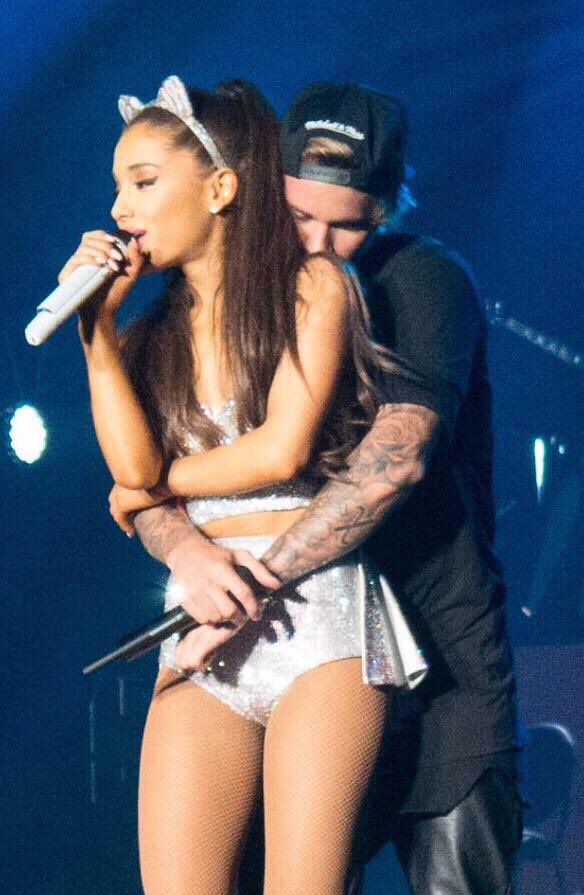 Today marks one year since Ariana and Justin performed together in Inglewood, California💙