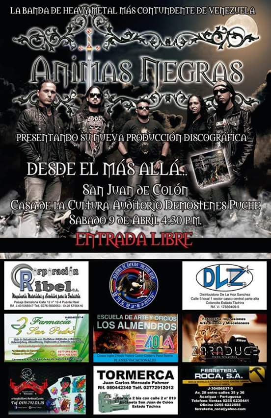 Mañana!!! Casa de la Cultura de San Juan de Colón!!! 4:30pm. Lanzamiento de nuestro nuevo disco DESDE EL MÁS ALLÁ!!!