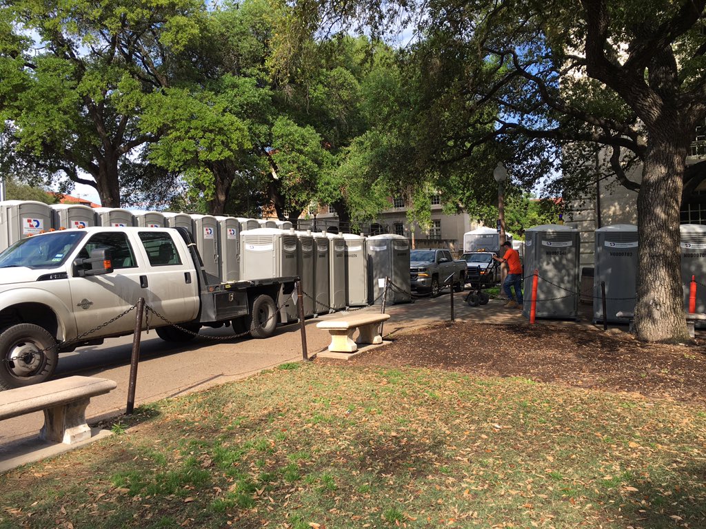 Very excited to announce the completion of our last platform point: more port-o-potties on the South Mall!