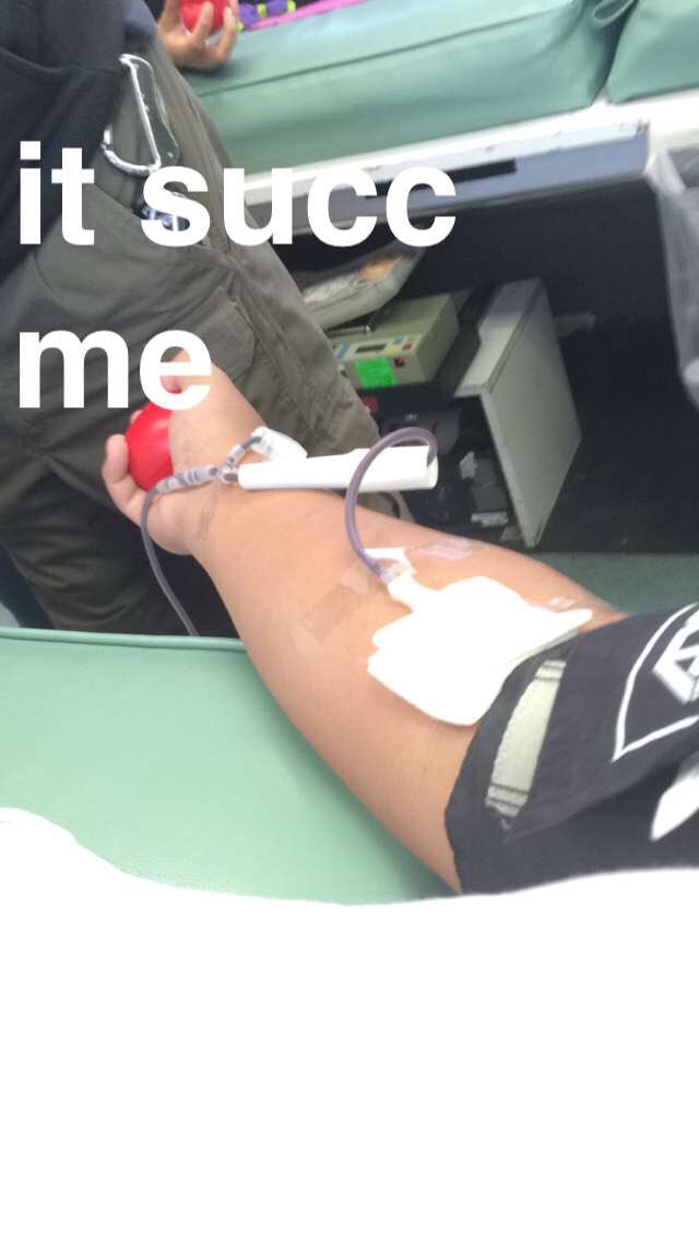 _mark_miranda_'s tweet photo. Donated blood today ❤️😊 https://t.co/Ij7ibFaJWC
