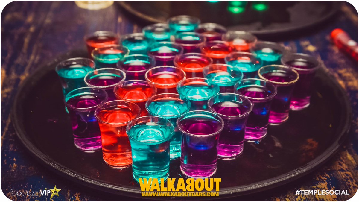 WalkaboutTemple's tweet photo. Friday Night #templesocial well under way. Get yourself to the bar and grab 5 Wild Shots for just ยฃ5 https://t.co/iNvoKaWS18