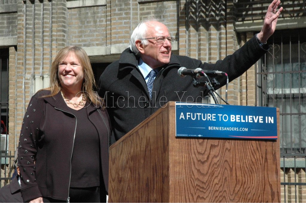 YedinMichelle's tweet photo. Senator Bernie Sanders and his wife Jane in Midwood today  https://t.co/14WppPyKor https://t.co/comKPLclnj