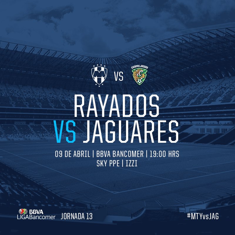 Rayados's tweet photo. 🔵⚪️ ¡Mañana juega #Rayados en casa! ⚽️🏃 No te pierdas ningún partido 👉: https://t.co/ZzIzfWVyne https://t.co/MDmeoHAE8o