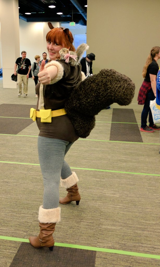 guiltyx's tweet photo. Best Squirrel Girl cosplayer !
#EatsNuts #KicksButts @EricaFails #ECCC @emeraldcitycon @ryanqnorth https://t.co/vekyhUjjxF