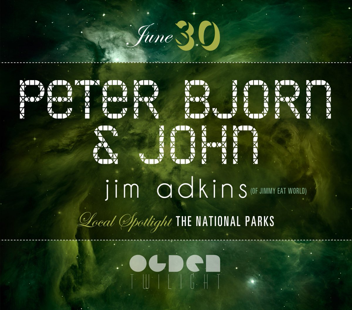 Excited to announce an upcoming show on June 30 in Ogden, UT with <a href="/PeterBjornJohn/">Peter Bjorn and John</a>. Tickets: bit.ly/1VbLfZO