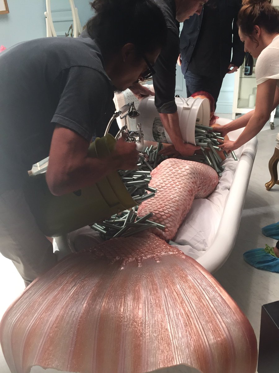 kandeejohnson's tweet photo. Behind the scenes pic of how they covered me in 1000's of @toofaced mascaras for this film: https://t.co/HvbOW0mi33 https://t.co/UG5oonczQj