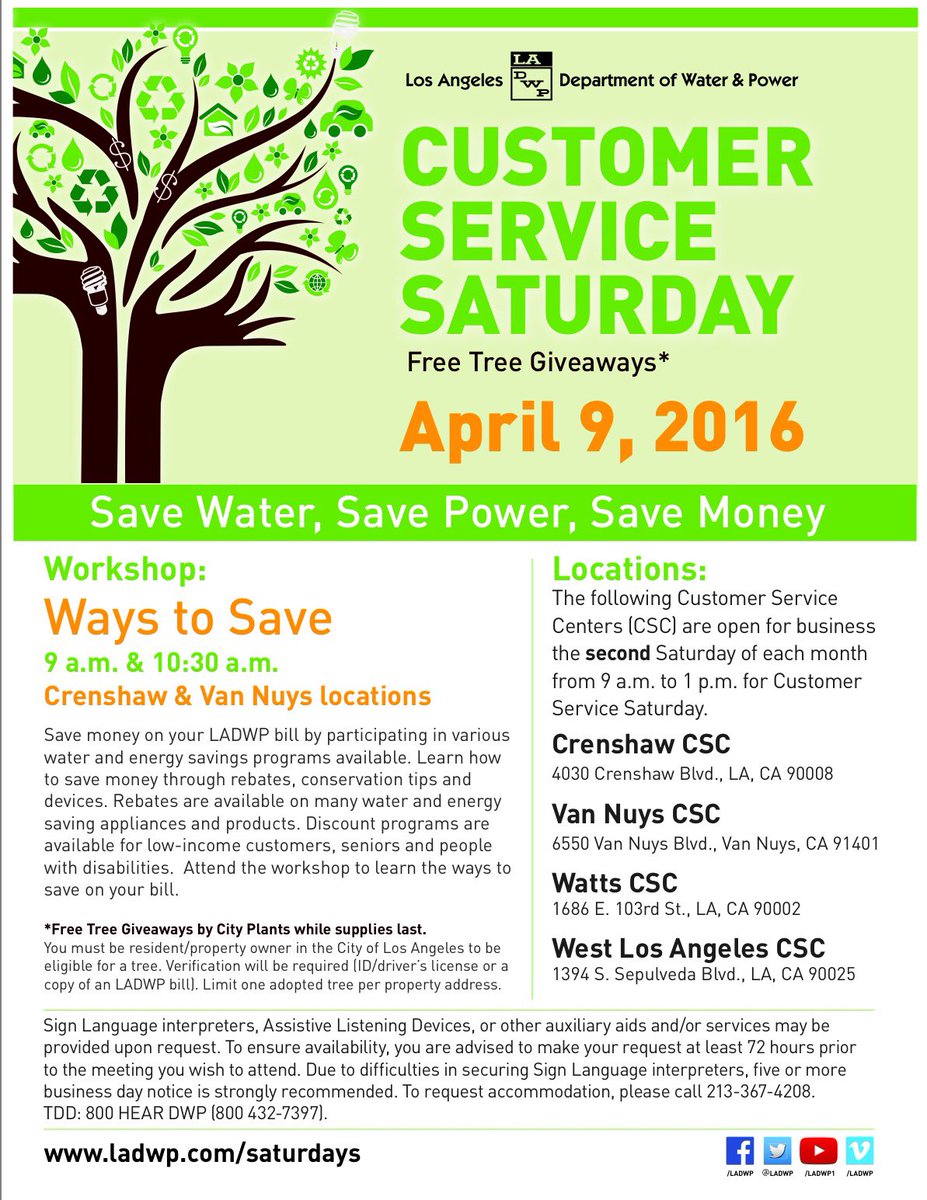 29dons's tweet image. LADWP Customer Service Saturday