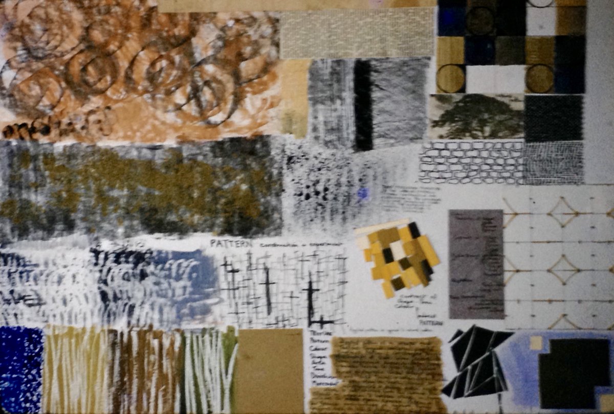 NatBocking's tweet image. Found an old box of slides. Lots of fun stuff in it. This looks like a mood-board for a interior design project 1968