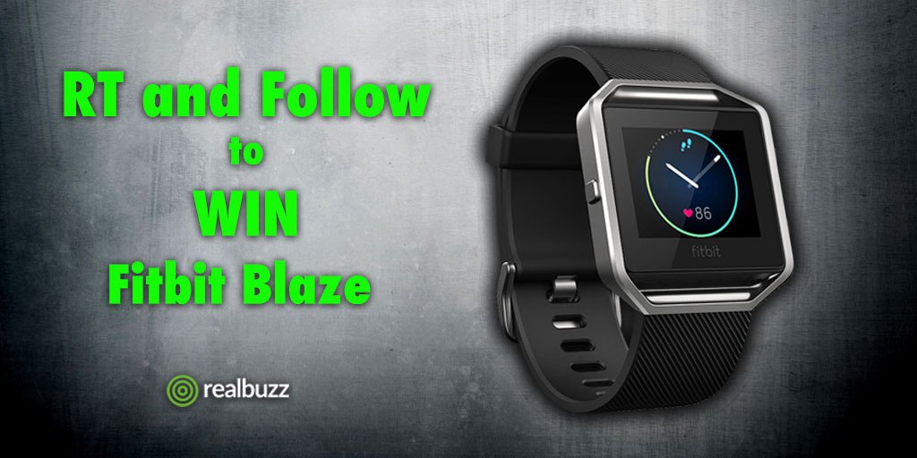 realbuzzcom's tweet image. Want to #win a Fitbit Blaze fitness watch? RT &amp;amp; Follow to enter our #competition #giveaway.