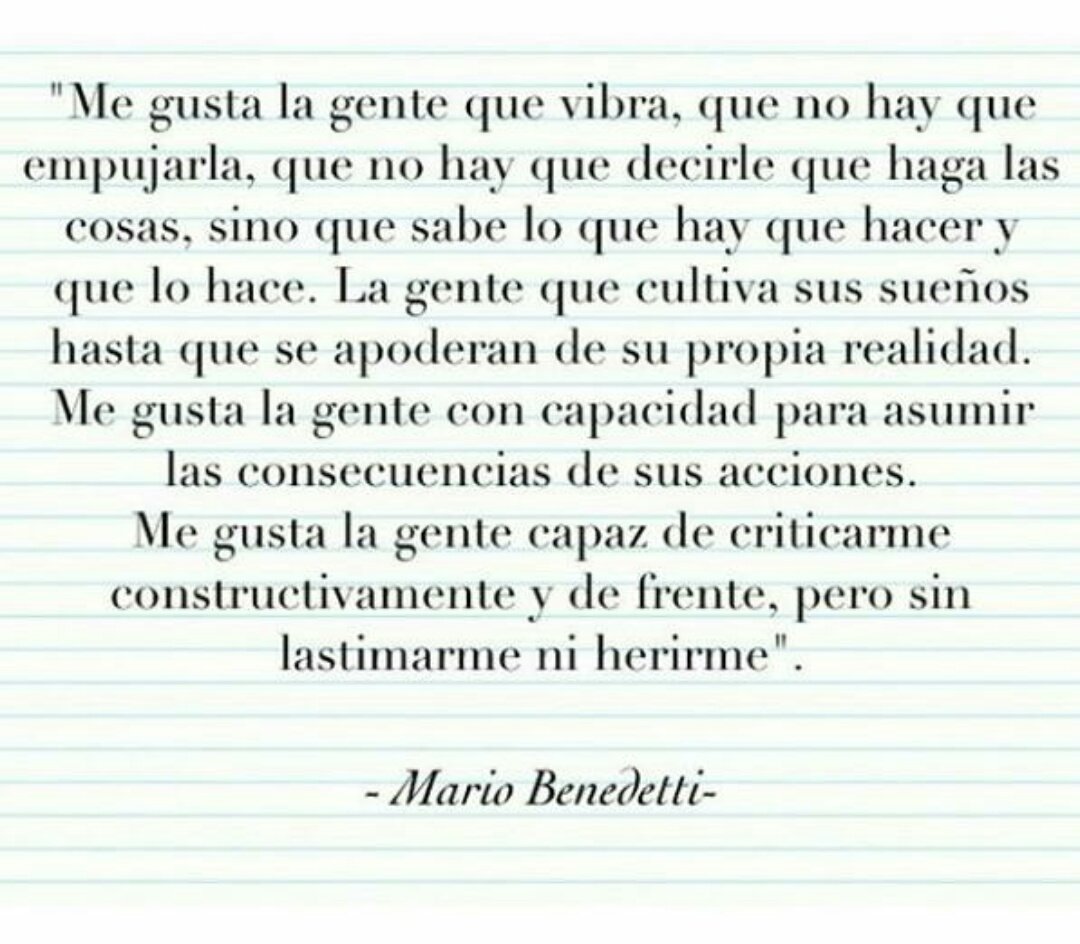 Me gusta la gente con capacidad para asumir las consecuencias de sus acciones...lo típico. Buenas noches 😴