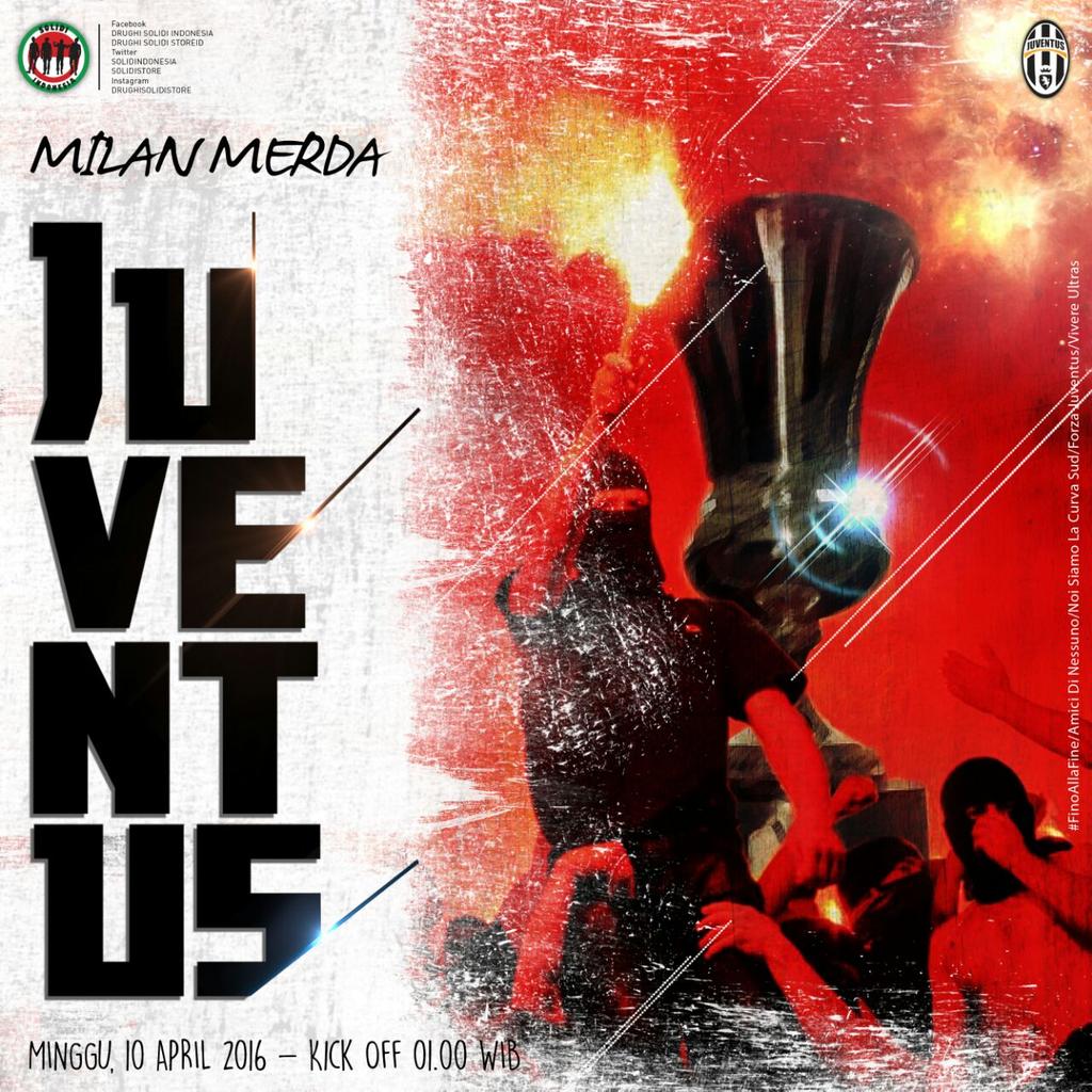 SOLIDINDONESIA's tweet photo. #NOBAR #SERIEA #Gio32 milan v @juventusfc - Minggu, 10/4 with @SOLIDINDONESIA at IndoPoint HANGLEKIR - CP 5875EB18 https://t.co/Yglp3O7aqs