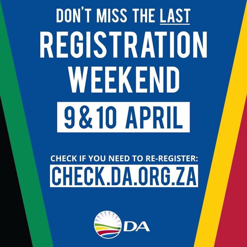 jsteenhuisen's tweet photo. Show Zuma that the real power lies with the people to change our country. Make sure that you are registered to vote https://t.co/GcZgkbgdzS