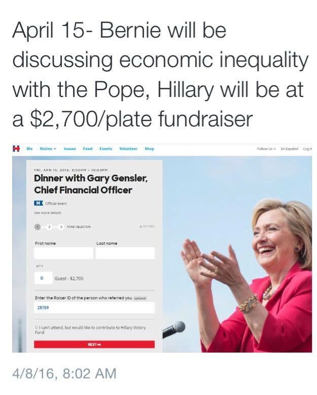WeLoveBernie16's tweet photo. Ha. So sad. #PopeForBernie #VaticanCity #Vaticano #PopeFrancis https://t.co/c2D7qIn70m