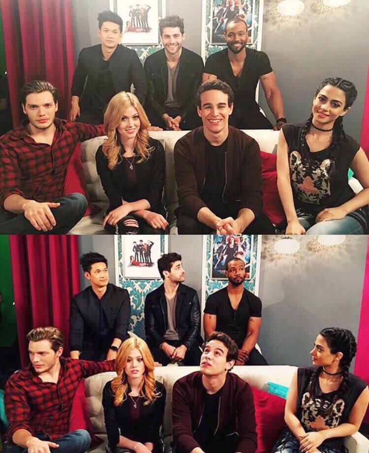 Kat_McNamara's tweet photo. Smiles and silliness abound tonight on @FreeformTV @shadowhunterstv #SuperfanSuite! Don't miss it tonight at 10:30! https://t.co/m2QRLsz0pZ