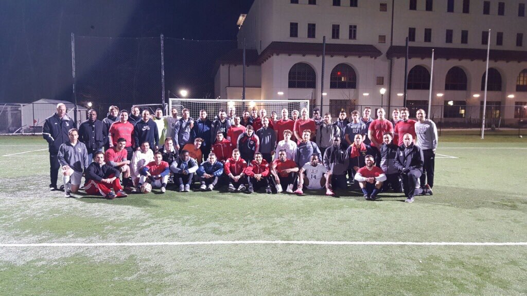 RedhawksSoccer's tweet photo. A big thanks to our Alumni who came out tonight. A great turnout, and a great night of soccer! #redhawkpride https://t.co/njcvCqpf1o