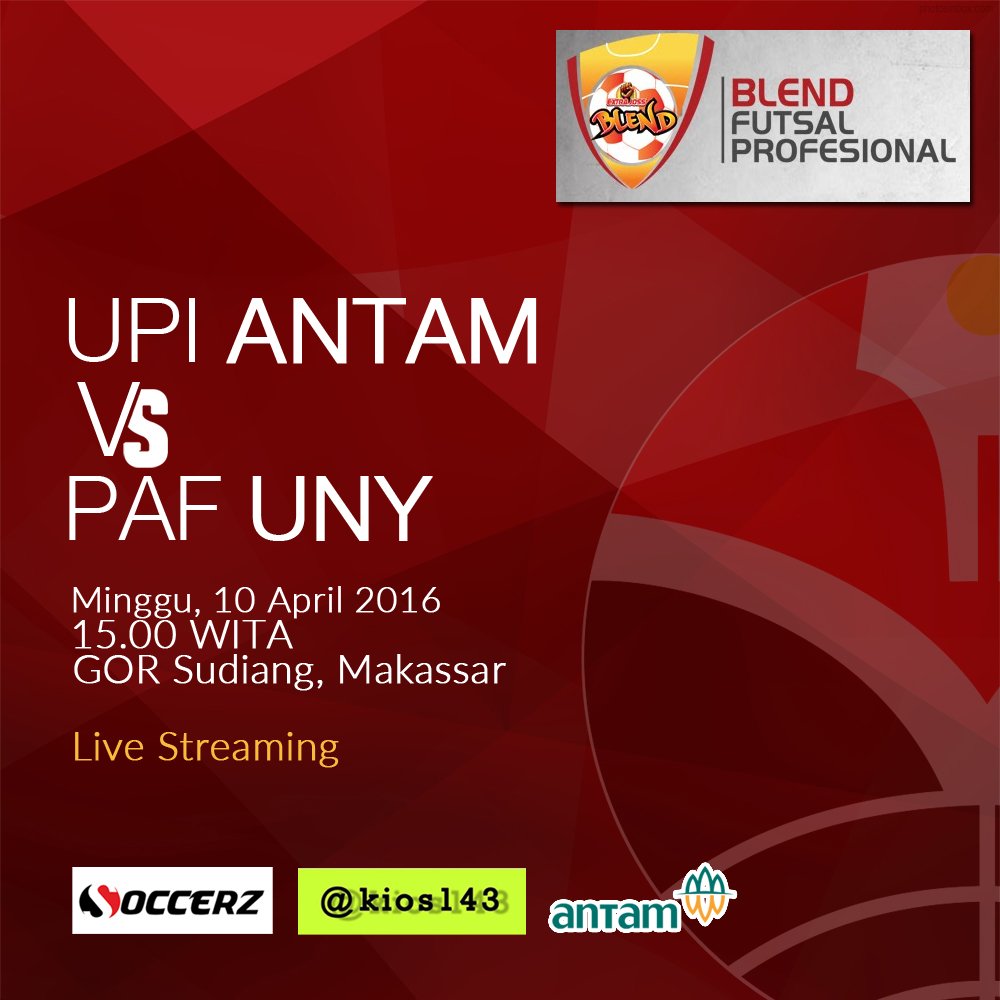 Mohon doa dan dukungannya semua untuk UPI ANTAM yang berlaga pada Blend Futsal Professional 2016 <a href="/Bolalob/">Bolalob.com</a> <a href="/InfoUPI/">Informasi Kampus UPI</a>