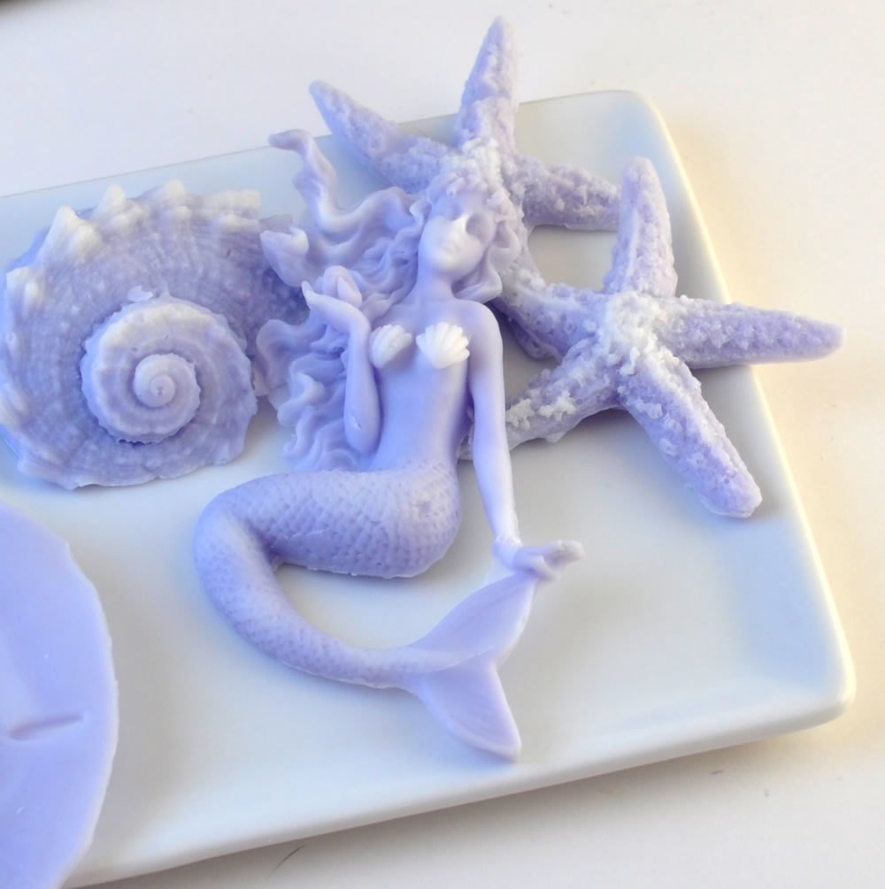 Mermaid and Sea Shells Soap Gift Set - Gift For Children - Stocking Stu… etsy.com/listing/887623… #Etsy #CoastalTheme