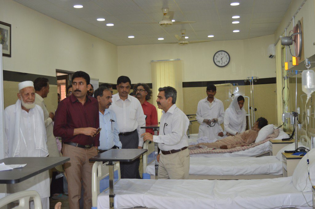 DCO Muzaffar Sial inaugurated Emergency at DHQ MBDin now. New dialysis machines are being procured