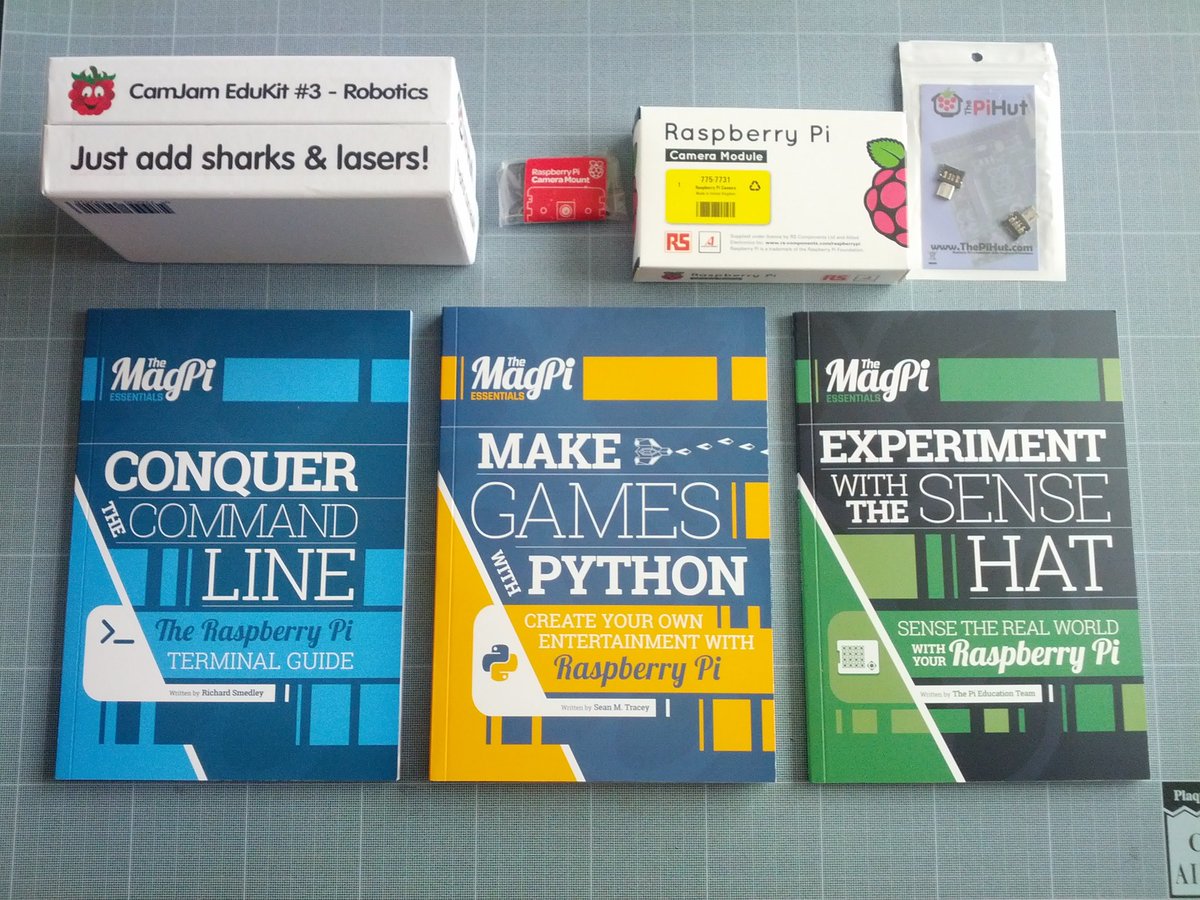 FunkyPiwy's tweet image. Thanks @ThePiHut for the express delivery of @TheMagP1 materials and #PiCam + #CamJamEduKit3 ! Busy weekend ahead :D